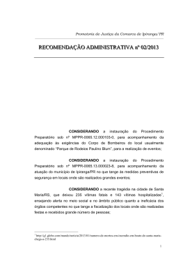 íntegra da recomendação - Ministério Público do Paraná