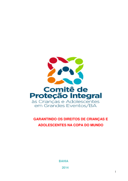 garantindo os direitos de crian&ccedil;as e adolescentes na copa do mundo