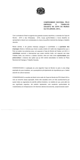 Compromisso Nacional - Organização Internacional do Trabalho