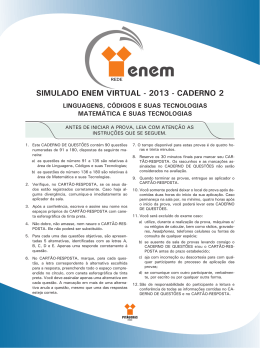 simulado enem virtual - 2013 - col&eacute;gio atenas