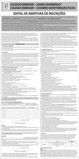 Veja o edital publicado dia 23 de julho de 2015