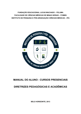 Cursos Presenciais - Ciências Médicas de Minas Gerais