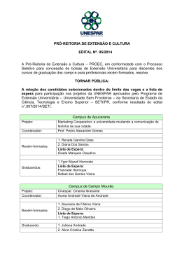 resultado - Universidade Estadual do Paran&aacute; Campus de Paranagu&aacute;