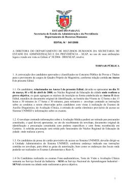 ESTADO DO PARAN&Aacute; Secretaria de Estado da - Cops