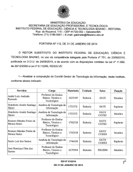 Correção da Portaria do Comitê Gestor de Tecnologia