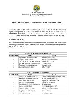 ESTADO DO ACRE Secretaria de Estado de Educa&ccedil;&atilde;o e Esporte