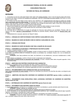 Roteiro do Fiscal de Corredor - Concursos UFRJ - PR-4
