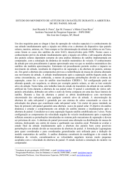 Estudo do movimento de atitude de um sat&eacute;lite durante a