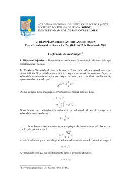 Coeficiente de Restituição - Sociedade Portuguesa de Física