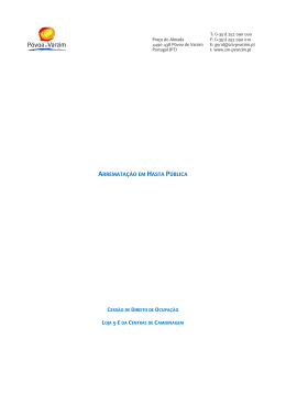 Arremata&ccedil;&atilde;o CC Loja 5 - C&acirc;mara Municipal da P&oacute;voa de Varzim