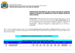 homologa&ccedil;&atilde;o preliminar ata de notas