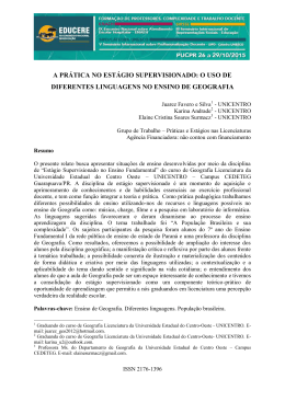 a pr&aacute;tica no est&aacute;gio supervisionado: o uso de diferentes linguagens