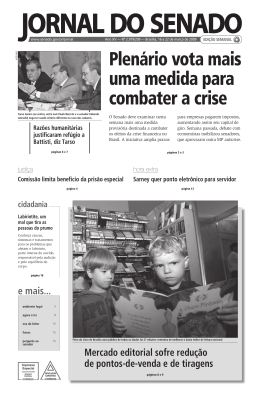 Plen&aacute;rio vota mais uma medida para combater a crise