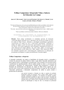 integrando vidas e saberes do educador no campo