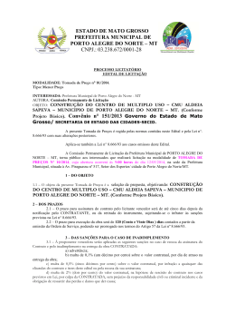 T PRE&Ccedil;O n&ordm; 10 2014 CMU Aldeia Sapeva