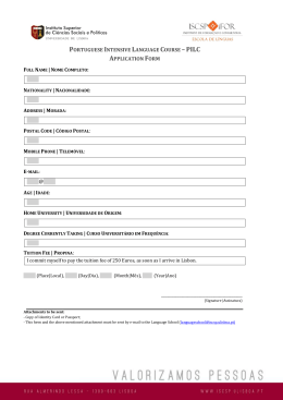 portuguese intensive language course &ndash;pilc application form