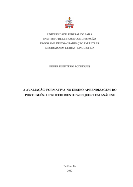 a avalia&ccedil;&atilde;o formativa no ensino