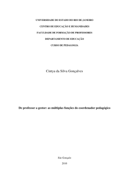 Cintya da Silva Gonçalves - Faculdade de Formação de Professores