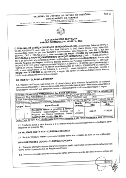 tribunal de justiça do estado de rondônia a departamento de compras