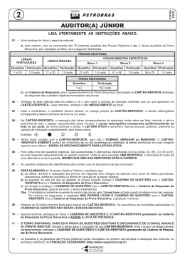 Provas - Funda&ccedil;&atilde;o Cesgranrio