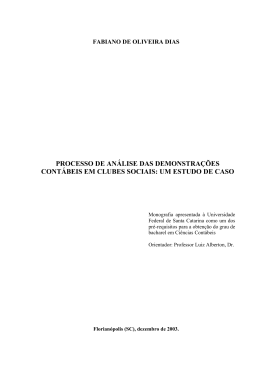 processo de análise das demonstrações contábeis em clubes