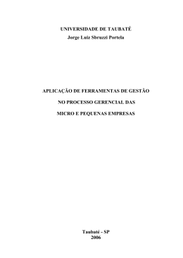 UNIVERSIDADE DE TAUBAT&Eacute; Jorge Luiz Sbruzzi