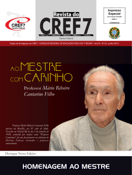 AO MESTRE COM CARINHO - CREF 7&ordf; Regi&atilde;o
