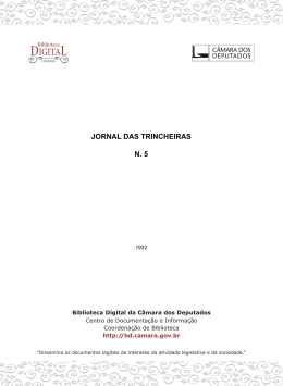 jornal da trincheira - Biblioteca Digital