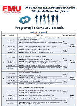 Programa&ccedil;&atilde;o Campus Liberdade