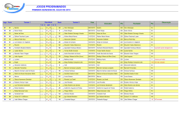 Jogos Programados de Julho 2015