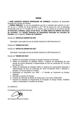 EDITAL ---JOSÉ AUGUSTO GRANJA RODRIGUES DA FONSECA