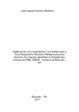 Jos&eacute; Augusto Ramos Medeiros Vigil&acirc;ncia de v&iacute;rus respirat&oacute;rios