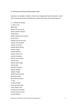 III - Ordem dos Advogados