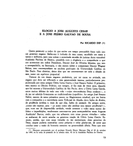 elogio a jose augusto cesar e a jose pedro galvao de sousa