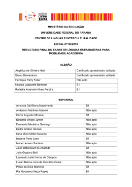 Resultado Mobilidade 2 2013 - Celin