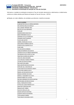 Resultado da Solicita&ccedil;&atilde;o de Isen&ccedil;&atilde;o