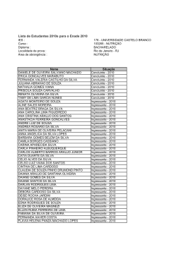 Enade 2010_Lista dos Selecionados_nutricao