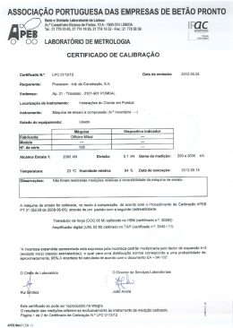 OO LABORATÓRIO DE METROLOGIA CERTIFICADO