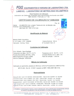 laboratório de metrologia volumétrica