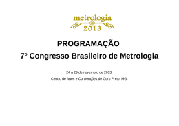 baixe aqui - 7&ordm; Congresso Brasileiro de Metrologia
