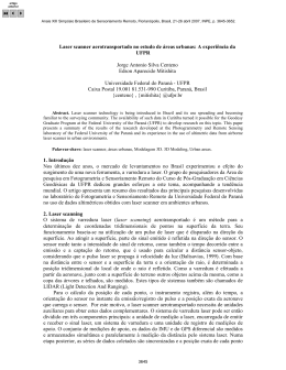 Laser scanner aerotransportado no estudo de &aacute;reas urbanas: A