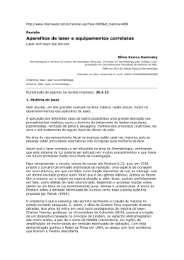 Aparelhos de laser e equipamentos correlatos