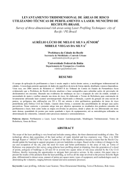 LEVANTAMENTO TRIDIMENSIONAL DE &Aacute;REAS DE RISCO