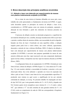 3. Breve descri&ccedil;&atilde;o dos princ&iacute;pios anal&iacute;ticos envolvidos