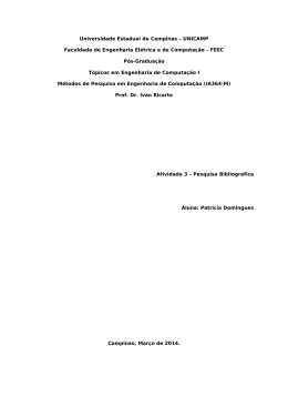Universidade Estadual de Campinas – UNICAMP Faculdade de
