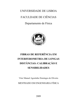 fibras de refer&ecirc;ncia em interferometria de longas dist&acirc;ncias