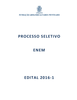 PROCESSO SELETIVO ENEM EDITAL 2016-1 - Vestibular