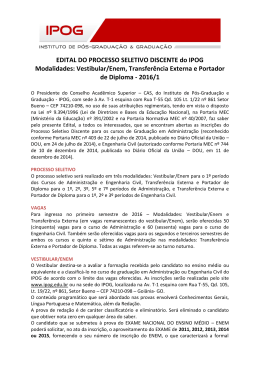 edital processo seletivo 2016/1