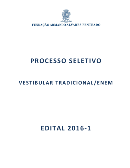 PROCESSO SELETIVO EDITAL 2016-1