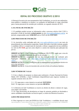 EDITAL DO PROCESSO SELETIVO 2/2015